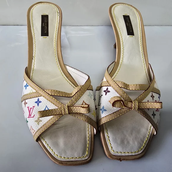 Louis Vuiitton Takashi X Murakami Multicolor mules 38 - Picture 1 of 12